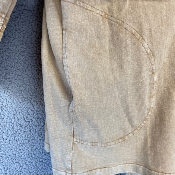 Solitaire Boho Open Front Beige Embroidered Kimono Cardigan Sz S - Picture 6 of 11